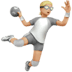 🤾🏼 person playing handball: medium-light skin tone display on Apple